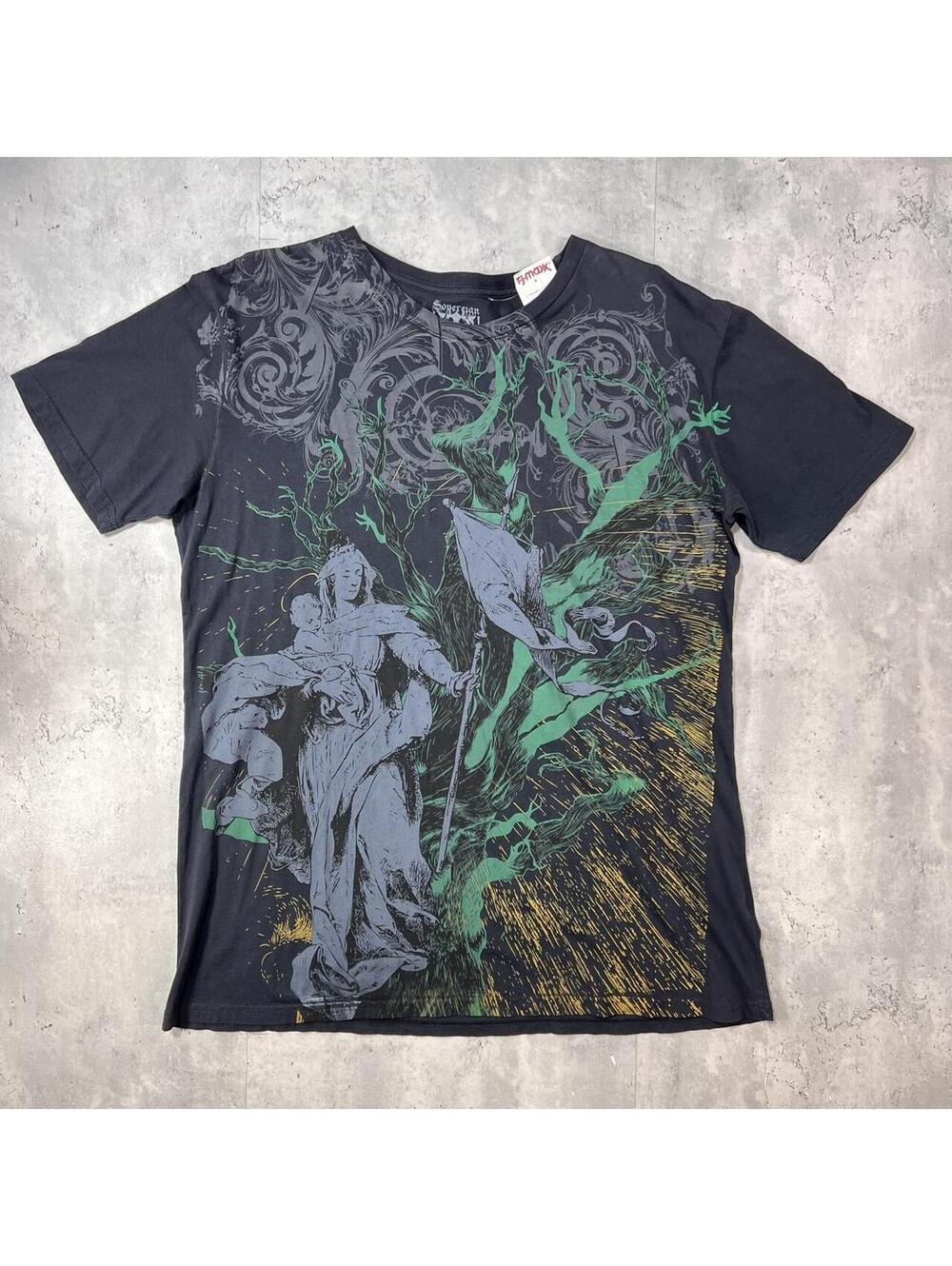 Y2K Black Sovereign Grunge Gothic Skater T-Shirt